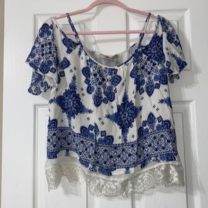 Off the shoulder floral top